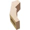 Ekena Millwork 3-inch W x 6-inch D x 10-inch H Monterey Rough Cedar Woodgrain TimberThane Knee Brace, Primed BRCUR03X06X10MONRCPR - alternate 3